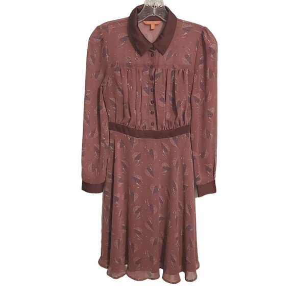 Modcloth | Women's Just My Typist Long Sleeve Sheer Shirtdress (Size XS) - Picture 2 of 16